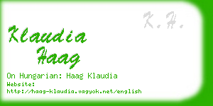 klaudia haag business card